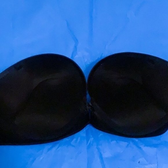 New BOMBSHELL Add-2-Cups Strapless Lace Up Chantilly Lace Black Push-Up Bra 32B - Picture 5 of 5